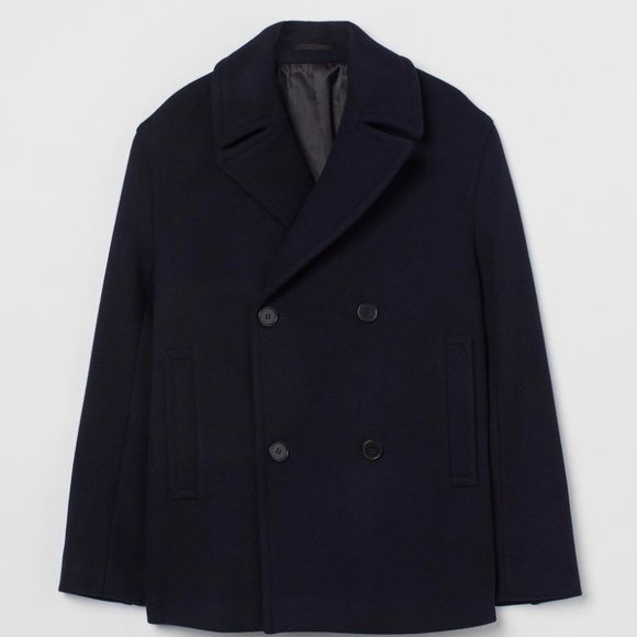 H&M Men’s wear wool double breast pea coats - Picture 1 of 7